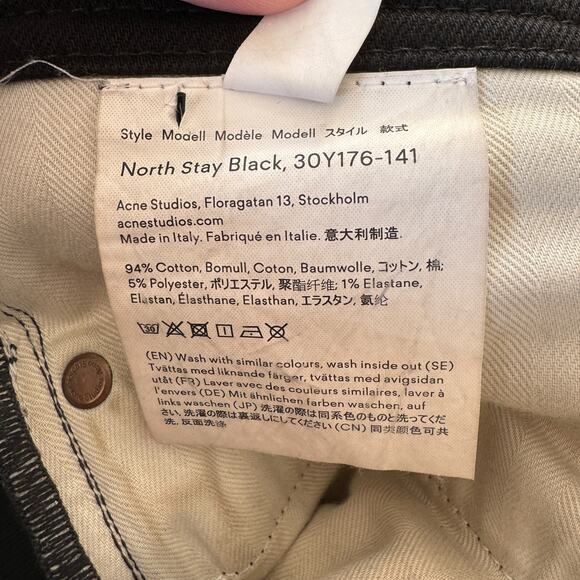 ACNE Studios North Skinny Fit Jean Stay Black - Picture 6 of 10